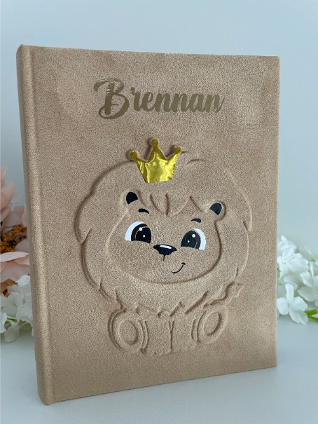 Beež personaalne sametalbum lõvi ja krooniga