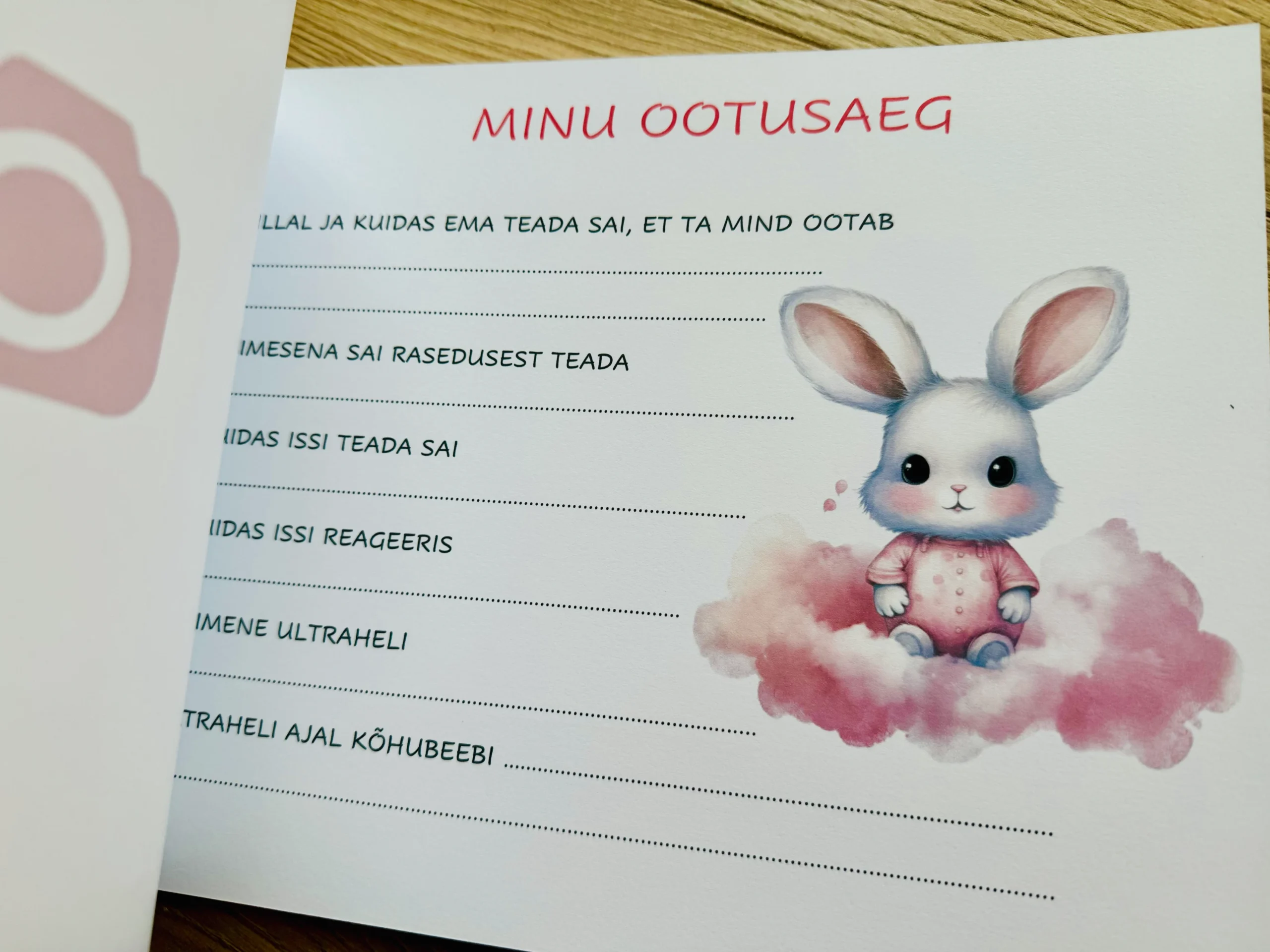 Miks pidada beebiraamatut juba ootusajal – beebiraamatu sisuleht