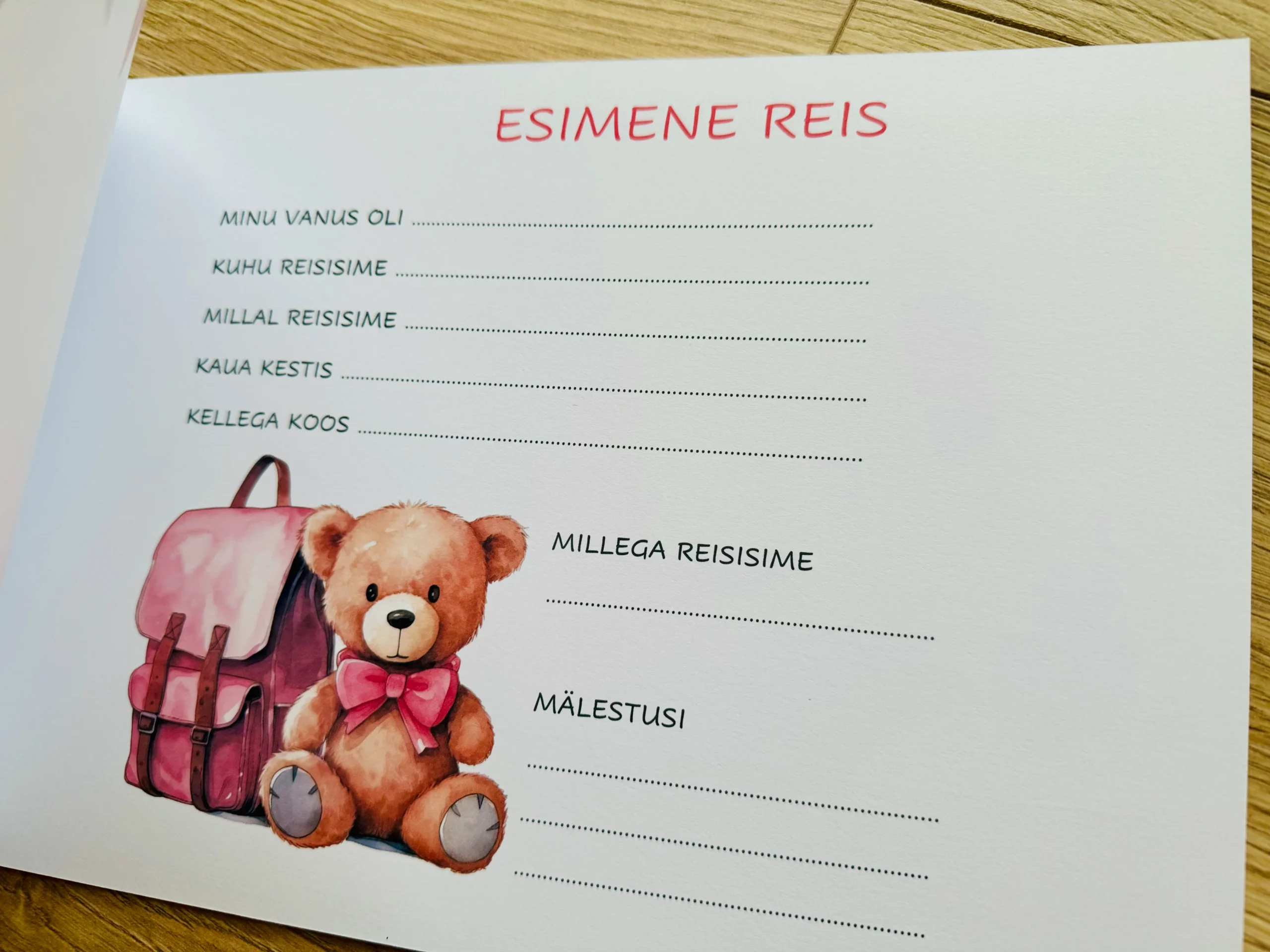 Miks pidada beebiraamatut – lapse esimese reisi mälestused