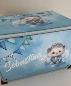 Sinine personaalne mälestustelaegas siilikujundusega lapsele
