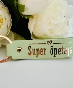 Nimeline võtmehoidja kirjaga Super õpetaja